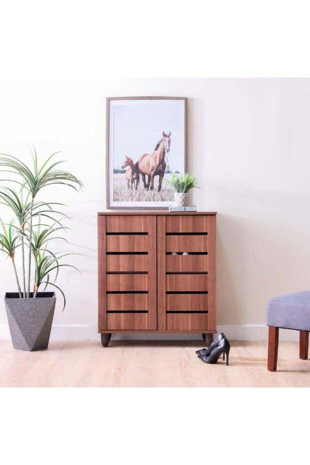 Ricky Shoe Rack Cabinet 14 Pairs 2 Door Shoe Storage Organ