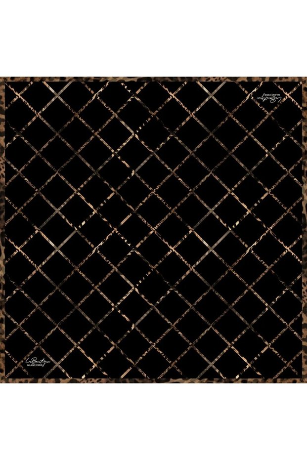 Fall Scarf 2058 10 Black Leopard Pattern