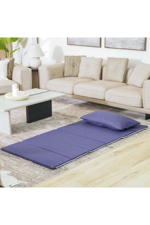 Flexible Single Foam Six Fold Travel Mattress With Pillowc