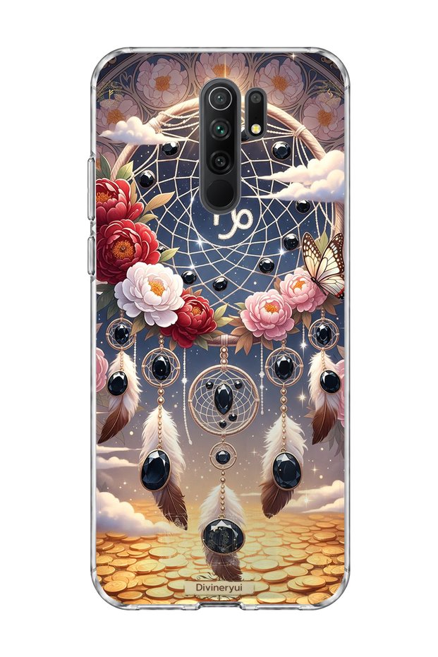 Redmi 9 Compatible Capricorn Sign Printed Transparent Phone Case