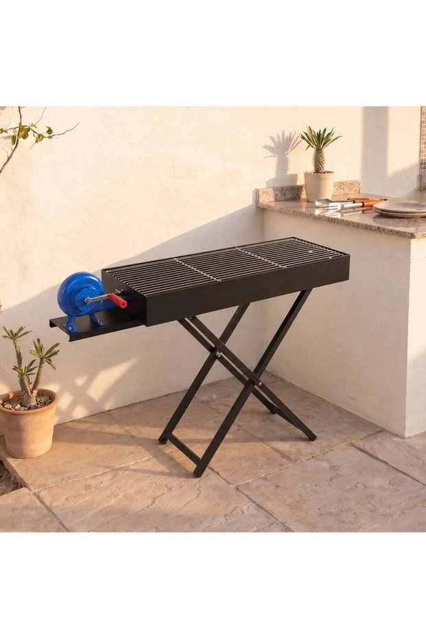 Inferno Portable Campfire Bbq, Black, Sleek Grill, Steel