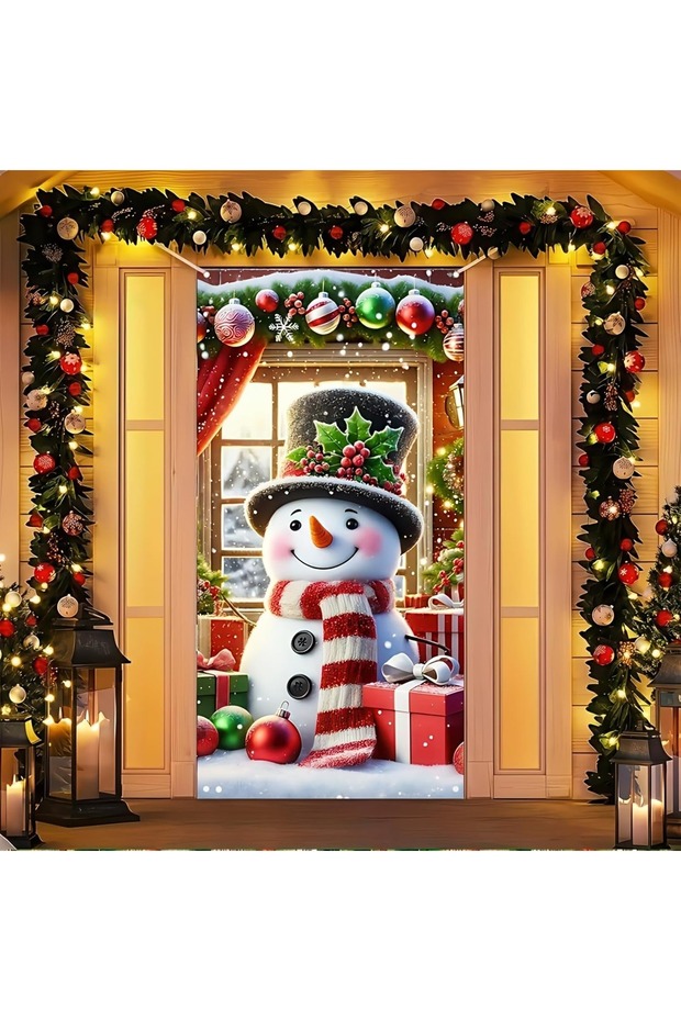 Elastic Door Decoration, Fabric Door Dressing, Christmas Decor, New Year, School Event Door Decoration