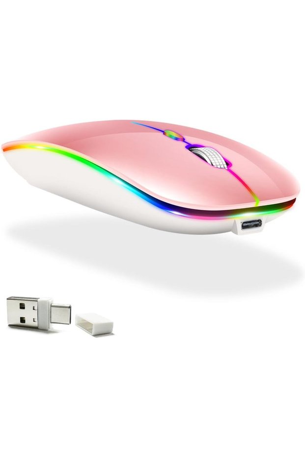 ماوس بلوتوث قابل لإعادة الشحن 5.2/3.0/Type-C/USB-2.4G لأجهزة ماك بوك/ماك بوك اير/برو/آيباد، ماوس لاسلكي