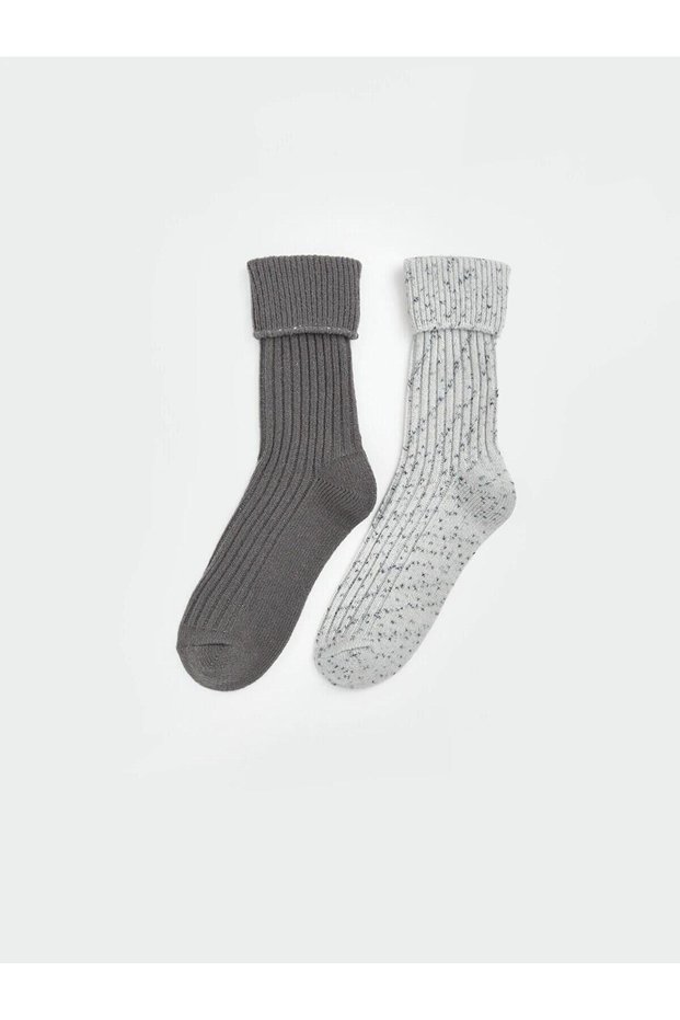 Patterned Women's Knitwear Socks 2-Pack (W6)
