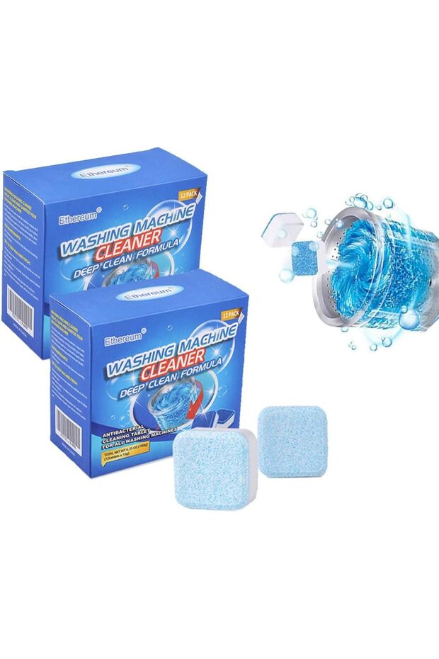 Washing Machine Cleaner - 48 Pack Deep Cleaning Tablets for Front and Top Loader Machines