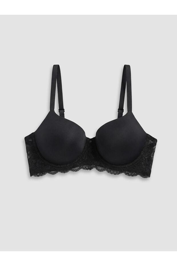 Underwire Non-Padded Embroidered T-Shirt Bra (S6)
