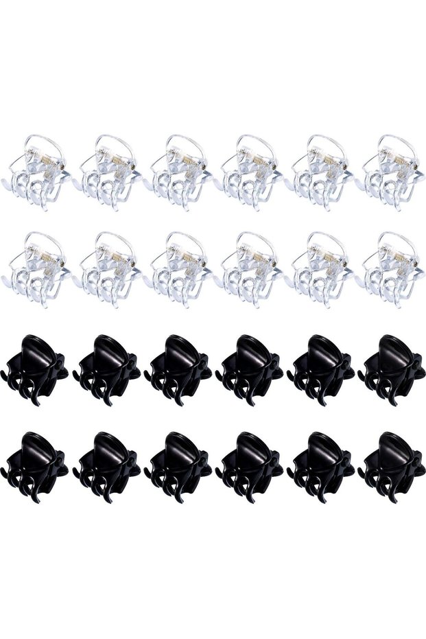 24 Pcs Small Mini Hair Clips Tiny Hair Claw Clips