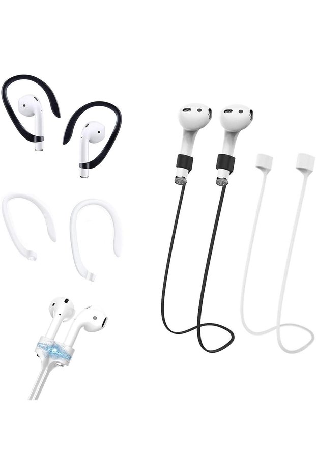 [2+2] أشرطة مغناطيسية محسنة مضادة للضياع لسماعات AirPods الجيل الثالث / الثاني / برو / 1 (قطعتان) مع غطاء ناعم