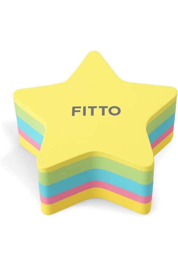 100 Sheets Star Shaped Sticky Notes Assorted Colors for Office & School