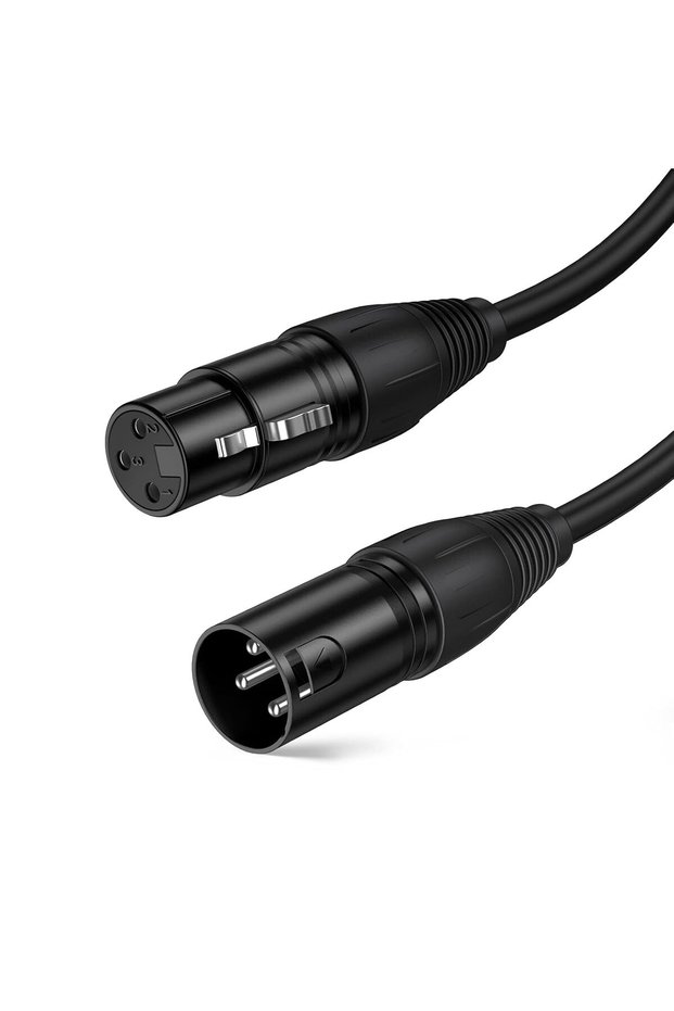 كابل XLR بطول 6 أقدام، متوازن 3 PIN XLR إلى XLR لسلك الميكروفون