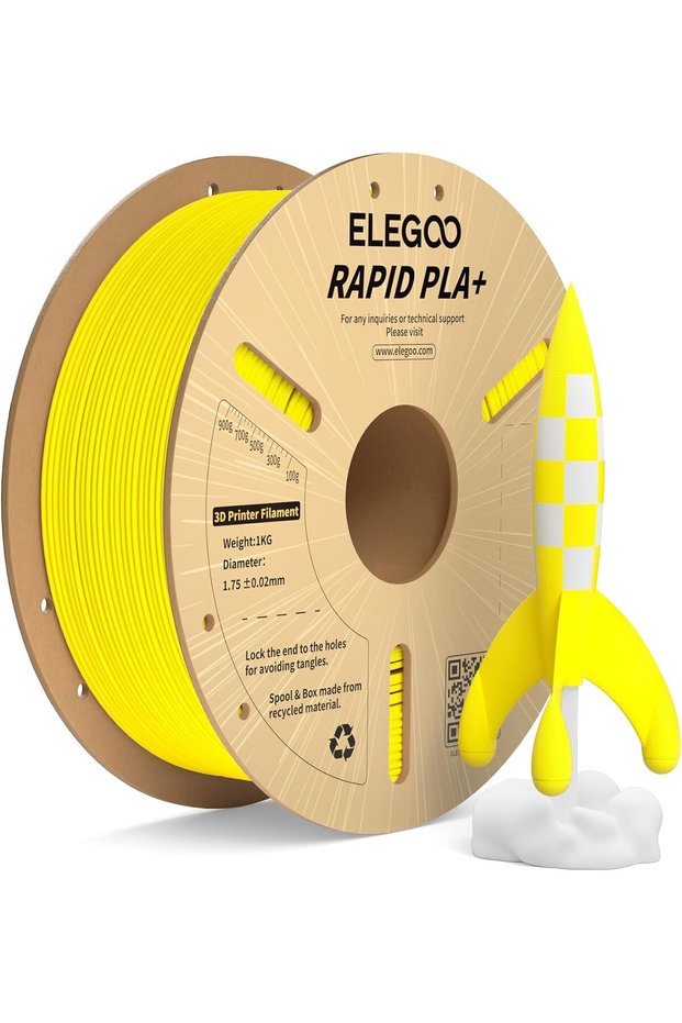 خيط طابعة ثلاثية الأبعاد Rapid PLA Plus 1.75 مم أصفر 1 كجم