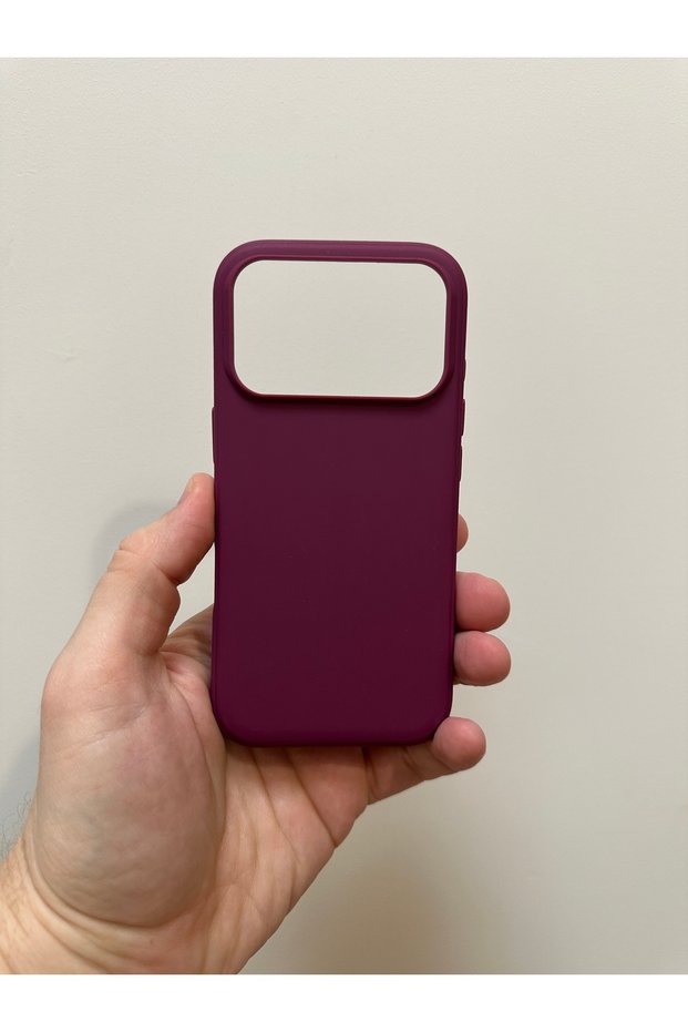 iPhone 17 Pro&18 Pro Compatible Magsafe Supported Suede Inside Launch Silicone Case with Camera Protection and Lens Protection Burgundy