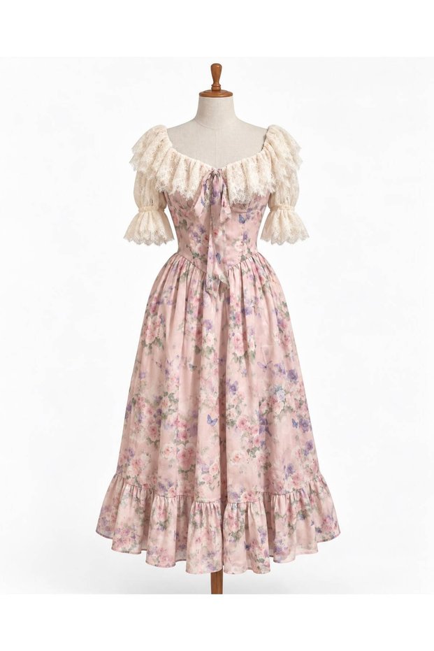 Romantic Vintage Floral Dress