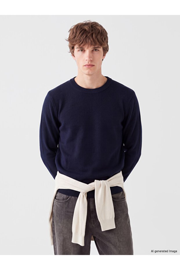 Rmz Gi̇yi̇m Farkiyla Zero Roba Collar Men's Sweater