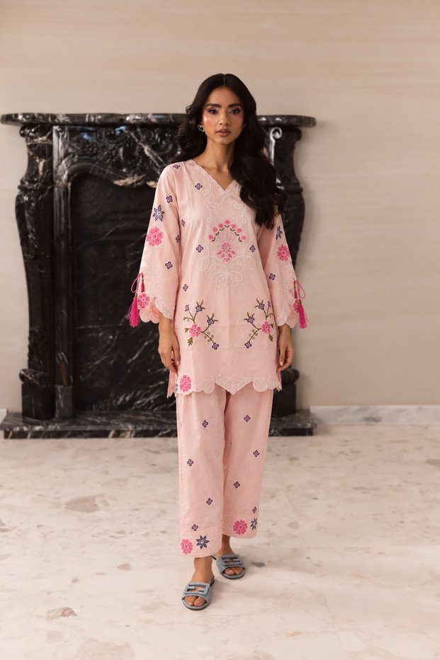 Mehfil Cambric Cotton 2-Piece Collection with Farshi Salwar
