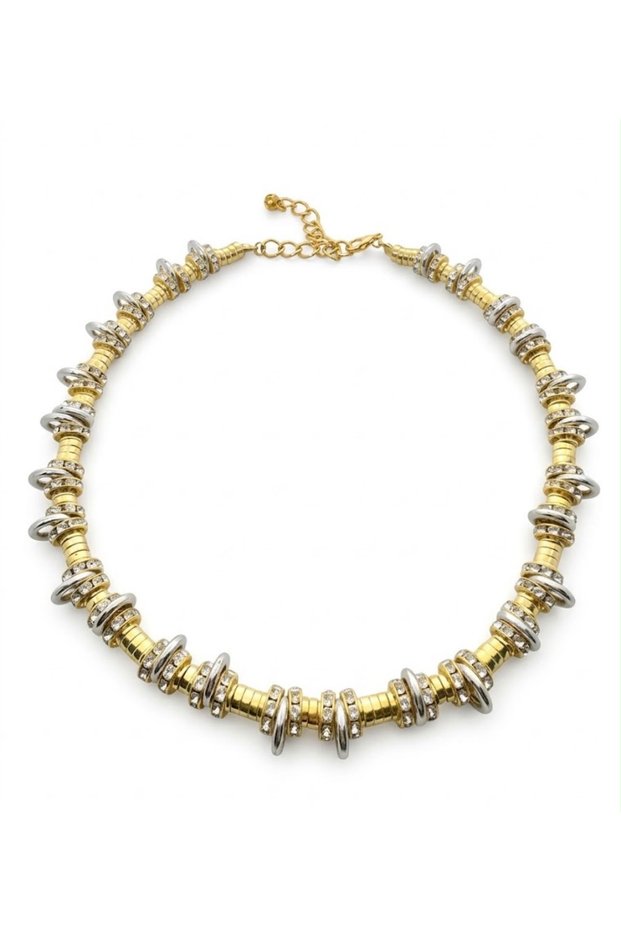 Gold Dizim Silver Halka Kolye
