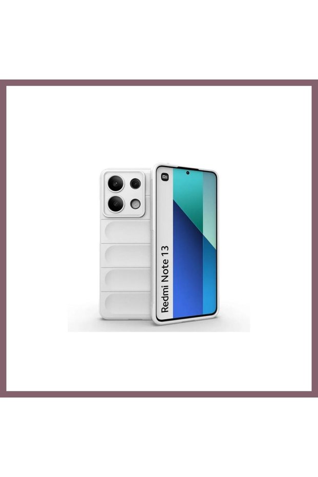 حافظة متوافقة مع هاتف Redmi Note 13 4G من السيليكون المثالي - كريمي BZSS