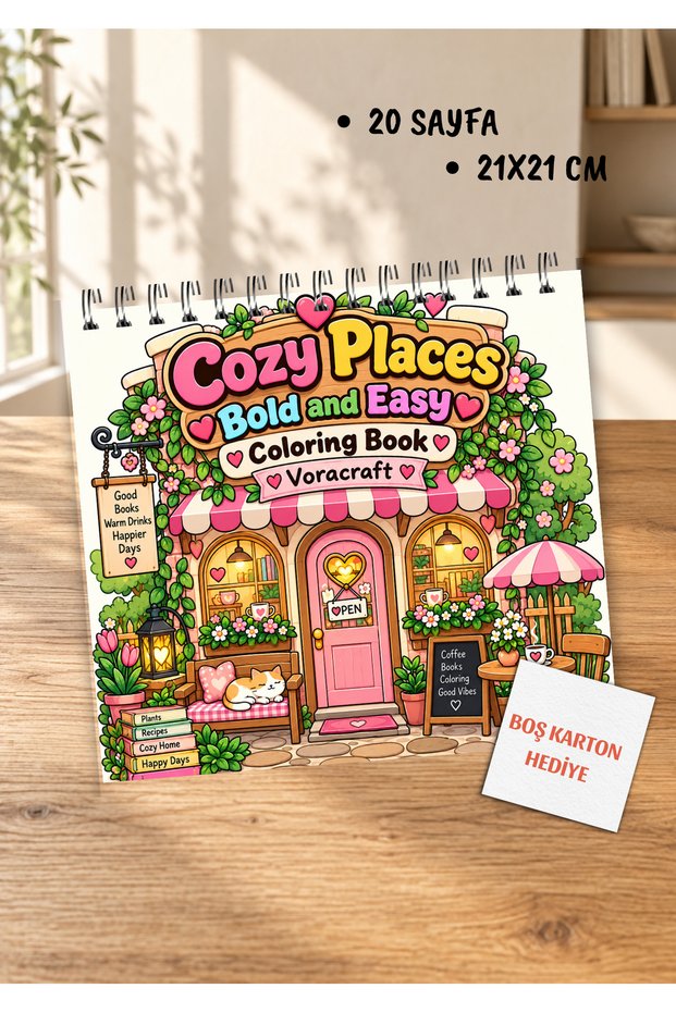 Cozy Places Coloring Book, 21X21 cm Coloring Book 2by0020