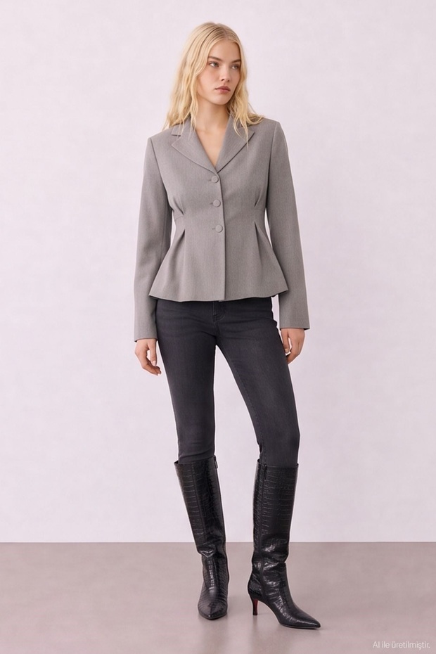 Women's Jacket Ckt02787 Gray