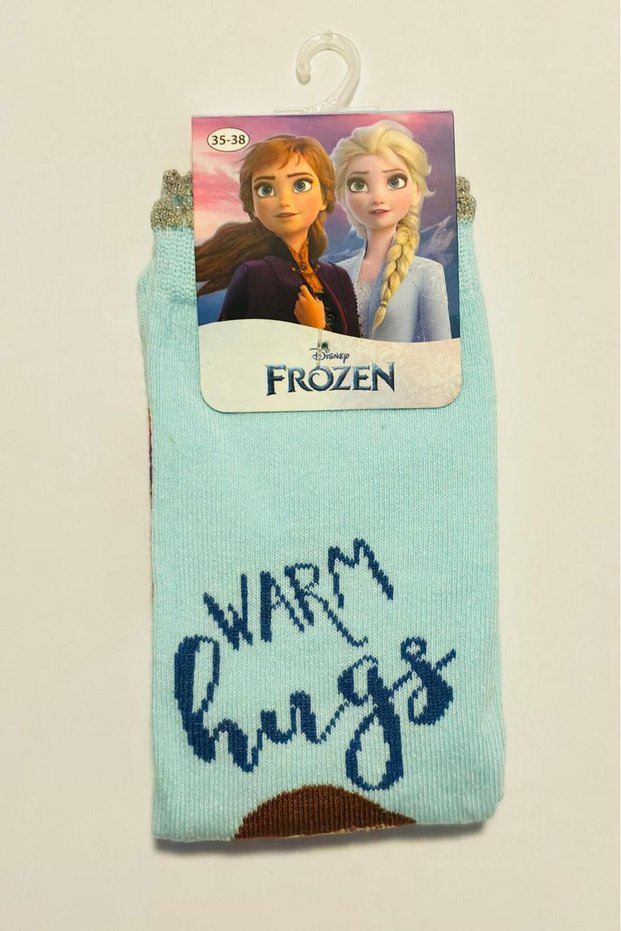 Licensed Girls' Socks Girls' Cotton Socks Daily Socks Patterned Gift Socks Blue