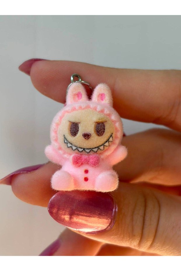 Cute Pink Rabbit Figure Clip-On Zipper/Bag Ornament