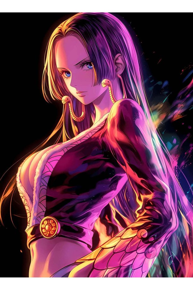 Boa Hancock One Piece Anime Metal Poster - Magnetic Wall Art Print