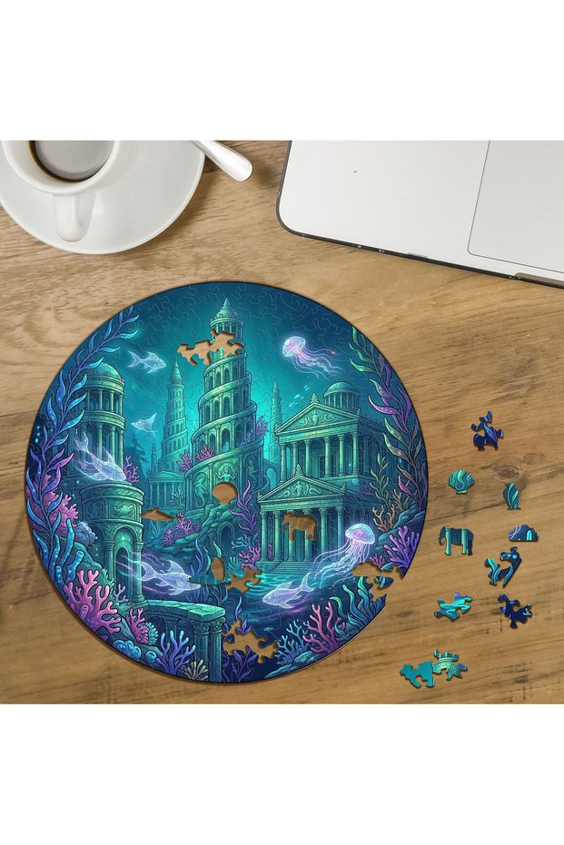 Atlantis Tale Design Special Cut Round 272 Piece Wooden Puzzle Mpda643