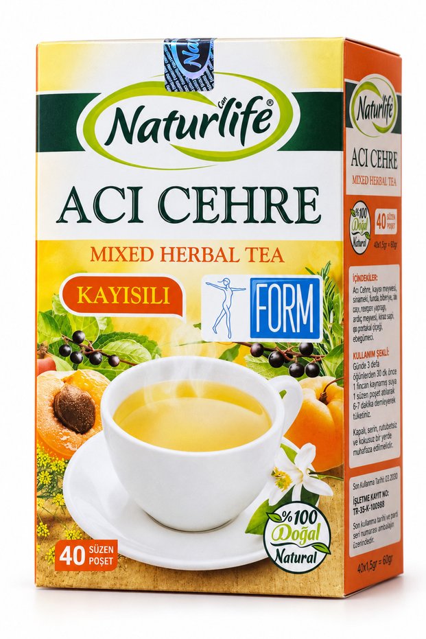 Kayisili Acı Cehre Tea Mixed Herbal Tea 40 Filtered Bags