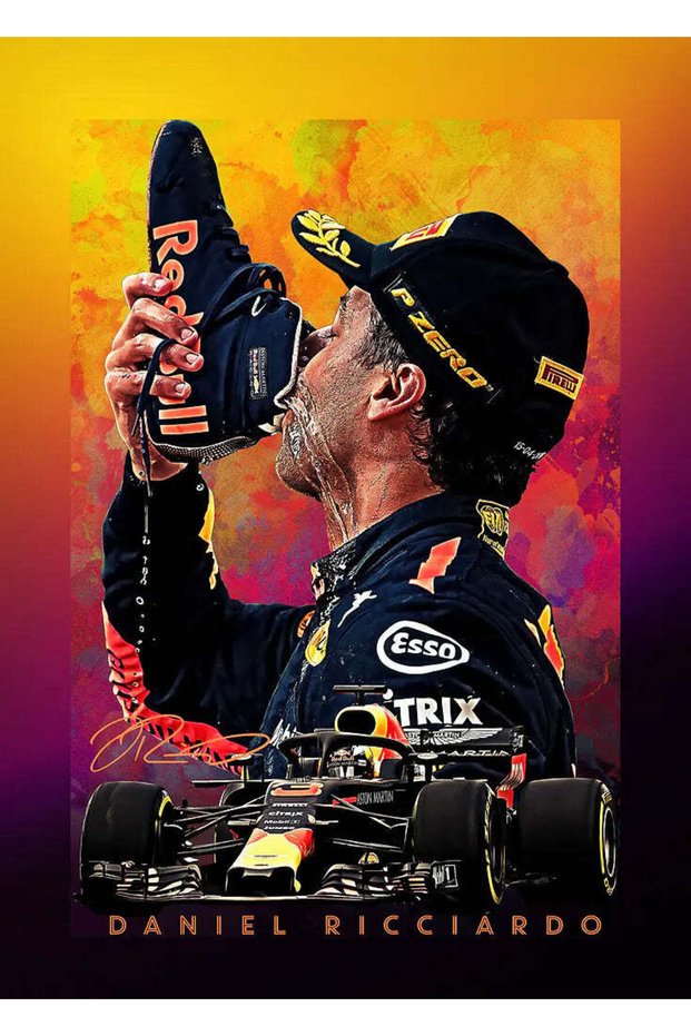 Daniel Ricciardo Racing Metal Poster - Magnetic Wall Art Print