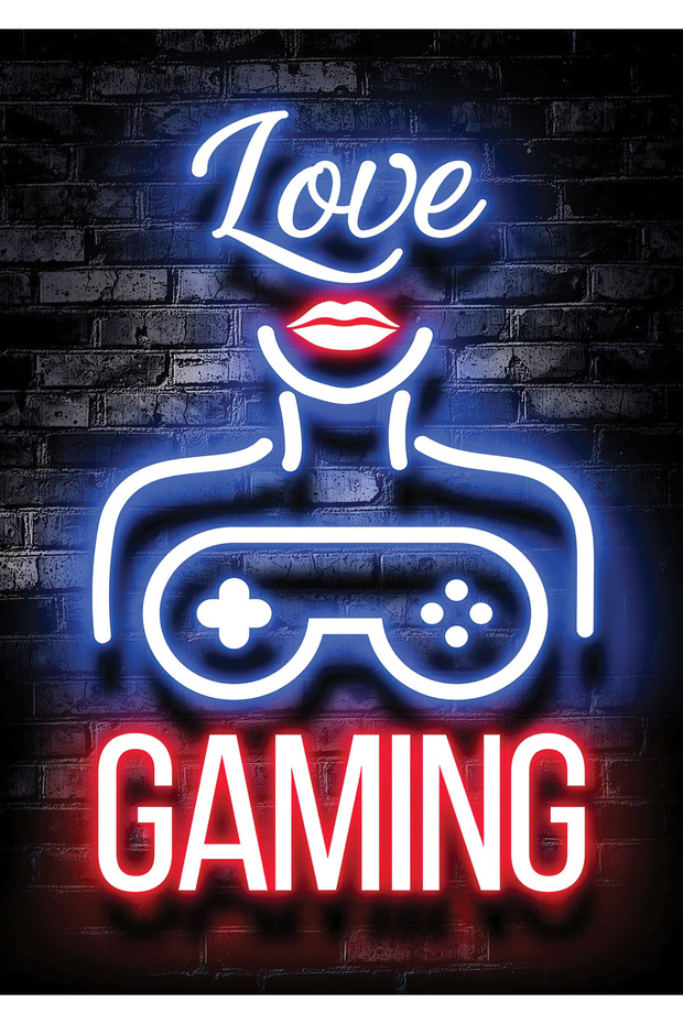 Love Gaming Metal Poster - Magnetic Wall Art Print
