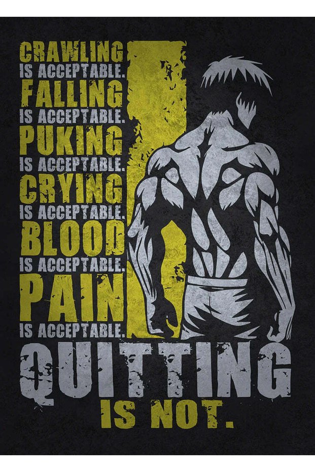 Quitting Is Not Motivational Metal Poster - Magnetic Wall Art Print