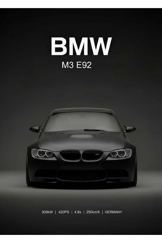 BMW M3 E92 Car Metal Poster - Magnetic Wall Art Print
