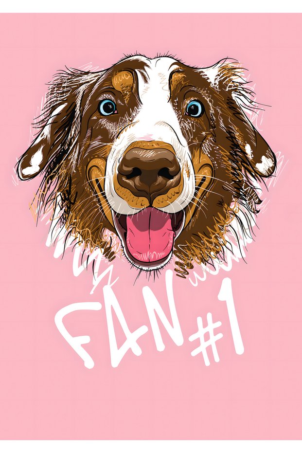 Dog Fan #1 Pop Art Metal Poster - Magnetic Wall Art Print