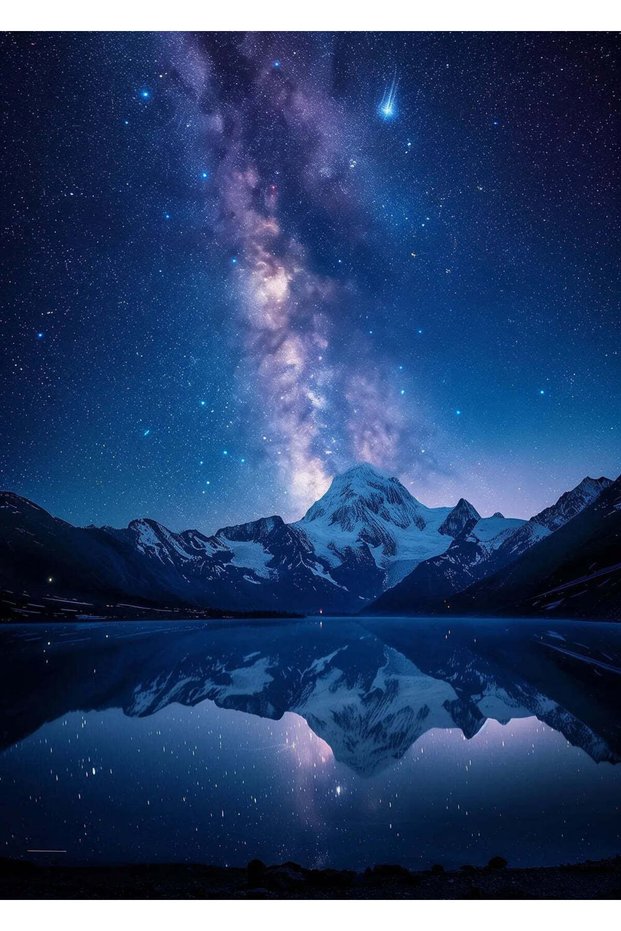 Galaxies Reflection Movie Metal Poster - Magnetic Wall Art Print