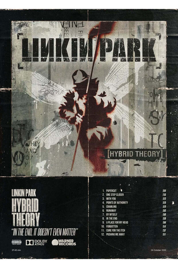 Linkin Park Hybrid Theory Rock Metal Poster - Magnetic Wall Art Print