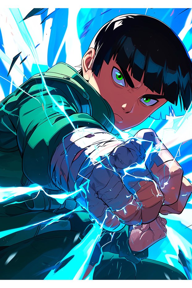 Rock Lee Anime Metal Poster - Magnetic Wall Art Print