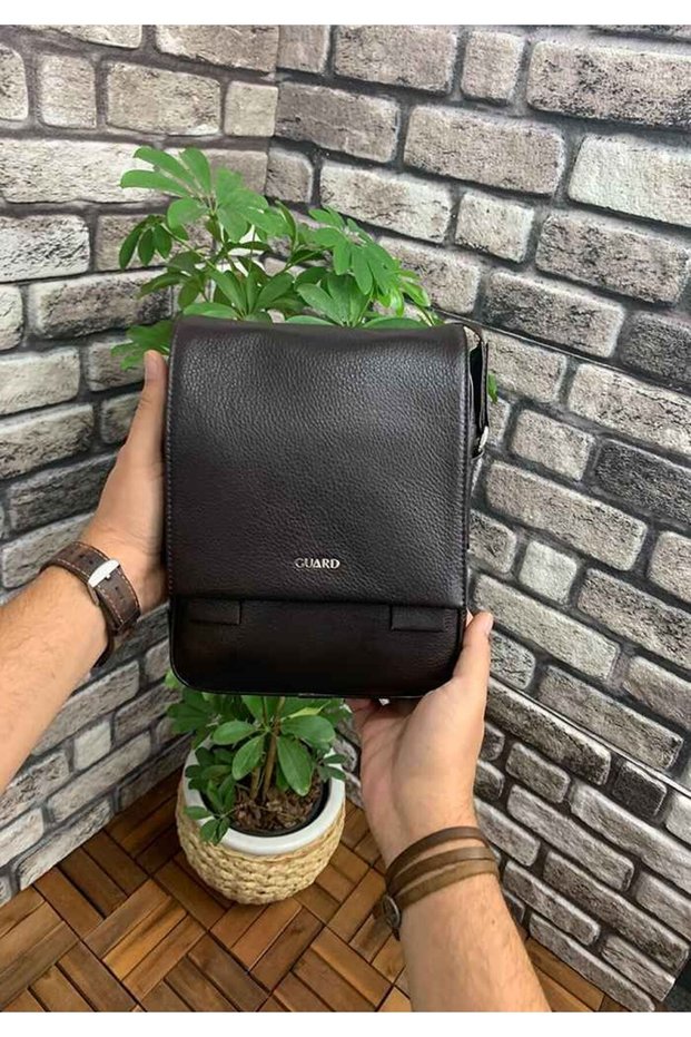 Black Genuine Leather Men's Shoulder Bag // Grd260701Wt717