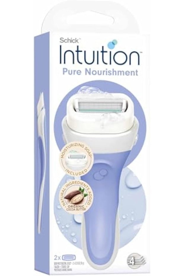 طقم ماكينة حلاقة Intuition 4 Pure Nourishment مكون من قطعتين