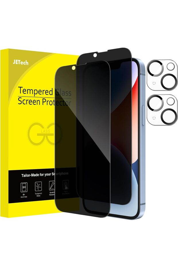 Privacy Screen Protector for iPhone 14, 2+2 Pack