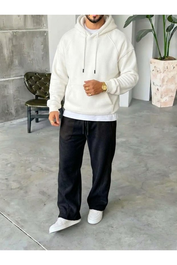 Plain Hooded Oversized Sweatshirt