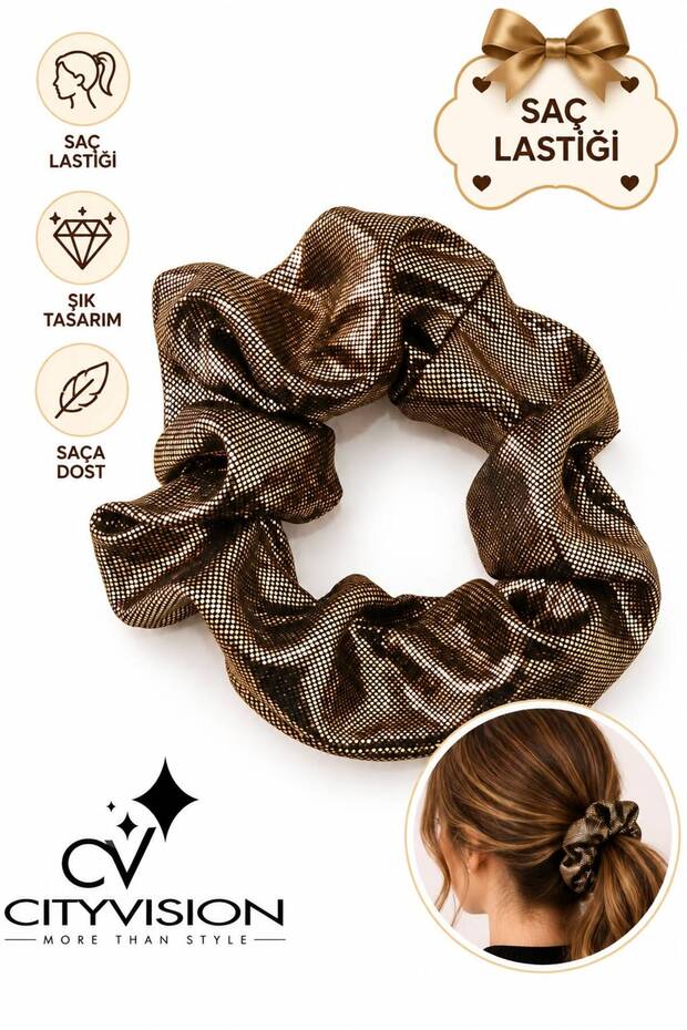 Brown Color Rubber Bun Clip