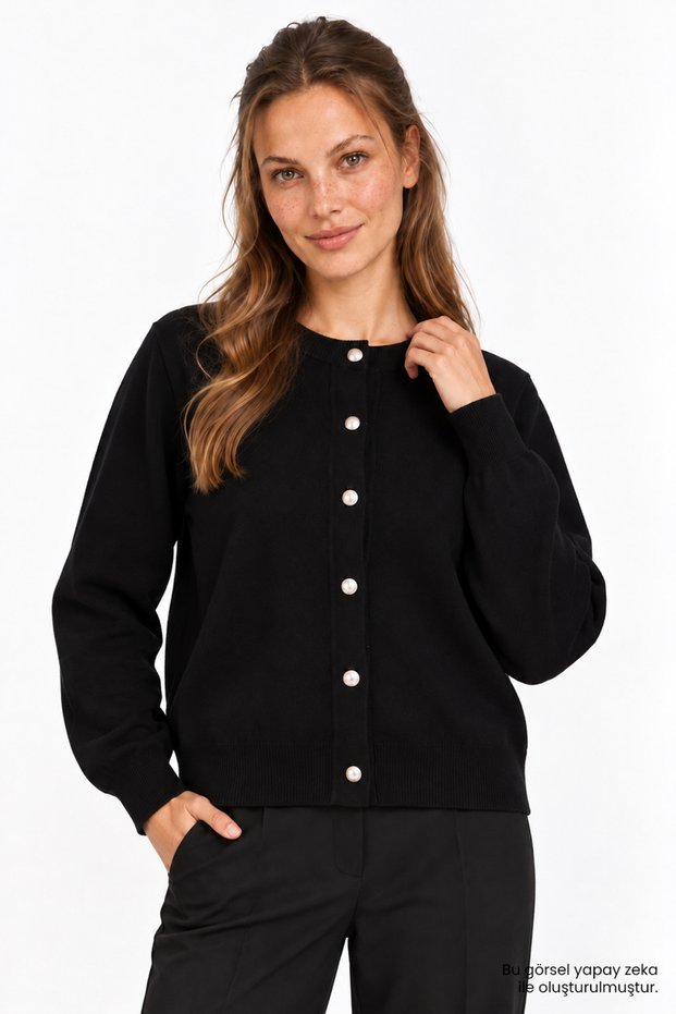 Long Sleeve Crew Neck Regular Knitwear Cardigan