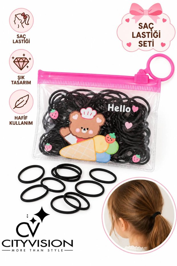 1 Pack of Tiny Rubber Hair Clips