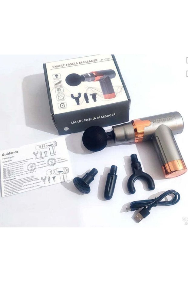 JY-760 Portable Deep-Tissue Massage Gun with 4 Heads