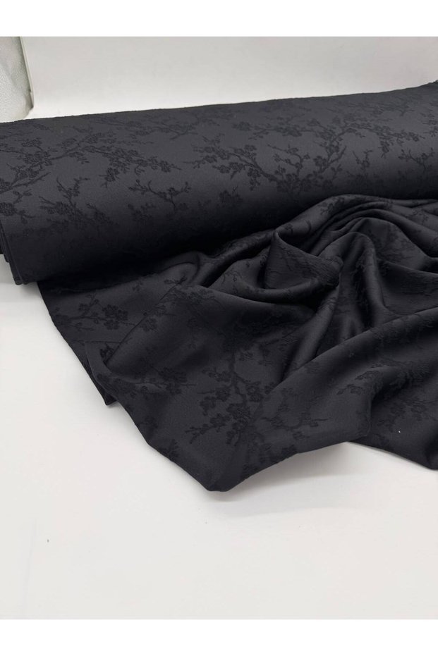 Rose Pattern Jacquard Fabric (Width 145cm) Seasonal, Lycra-Based for Dresses, Tunics, Top Coats, Ferace, Etc.
