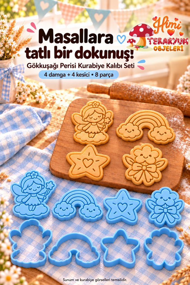 Rainbow Fairy Cookie Stamp Cutter Set Rainbow Cloud Birthday