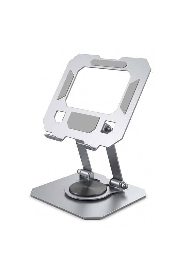 Mini Laptop Stand for Tab Desk, Adjustable Laptop Stand Holder with 360° Rotating Base, Ergonomic Laptop Riser Compatible with All Laptops and Tablets