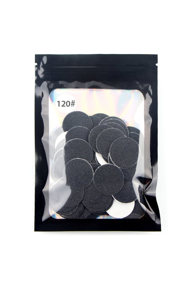 120grit 100pcs black 25MM Purple Disc for Pedicure Replaceable Sandpaper Remove Dead Skin calluse Fi