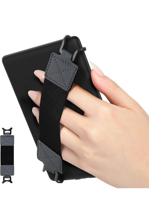 حزام أمان لليد، مناسب لأجهزة "كندل" الإلكترونية التي تتراوح أحجامها بين 6 و8 بوصات، وأجهزة "فلاير" اللوحية، وأجهزة "كندل/كوبو/فوياغا/لينوفو/سوني" الإلكترونية.