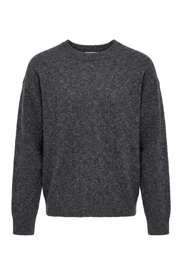 Crew Neck Knitwear-Anthracite Anthracite